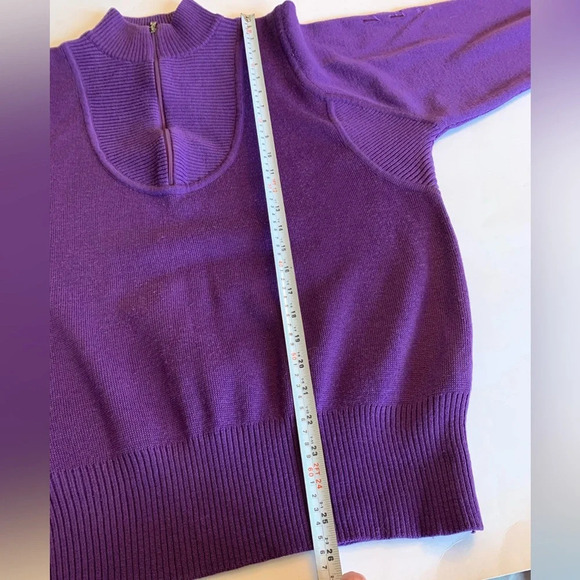 Vintage Bogner  quarter zip sweater. Purple size L. - Picture 12 of 15